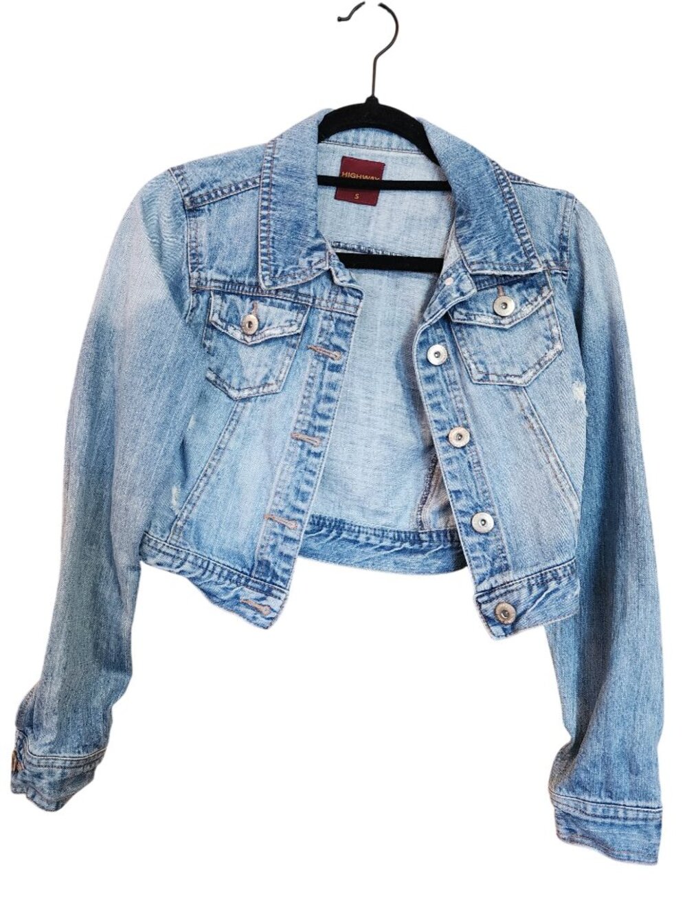 Highway Jeans Denim Jean Jacket Cropped Womens Size Small